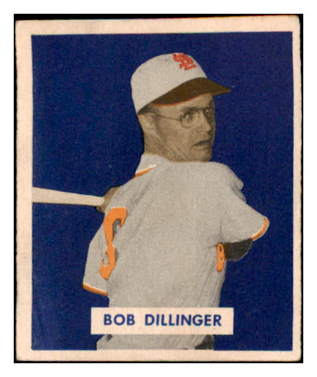 1949 Bowman Baseball #143 Bob Dillinger Browns EX+/EX-MT Script 487548