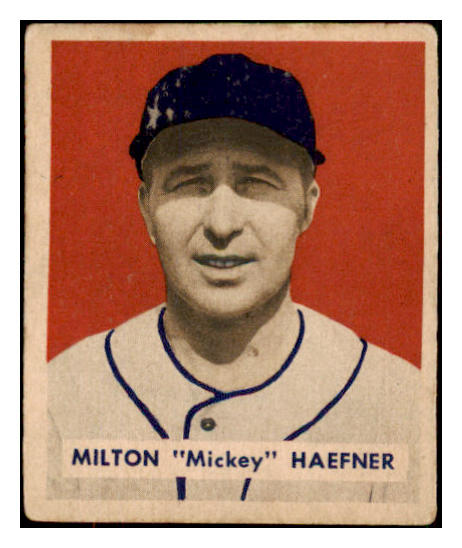 1949 Bowman Baseball #144 Mickey Haefner Senators VG-EX 487551