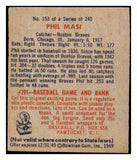1949 Bowman Baseball #153 Phil Masi Braves EX 487569