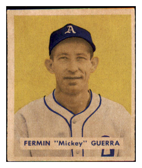 1949 Bowman Baseball #155 Mickey Guerra A's EX-MT 487572