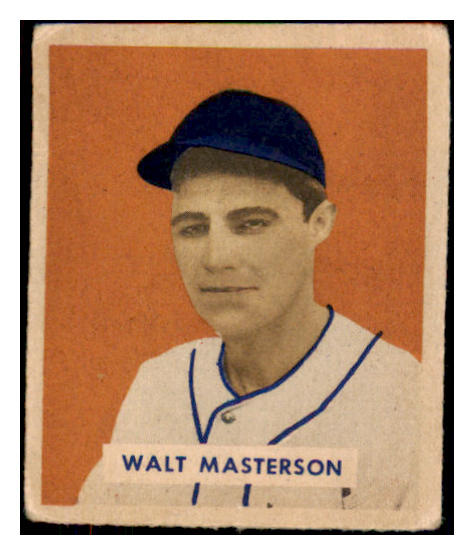 1949 Bowman Baseball #157 Walt Masterson Senators VG 487577