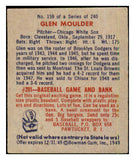 1949 Bowman Baseball #159 Glen Moulder White Sox EX-MT 487582