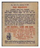 1949 Bowman Baseball #181 Gus Niarhos Yankees VG-EX 487622