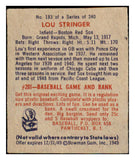 1949 Bowman Baseball #183 Lou Stringer Red Sox EX-MT 487625