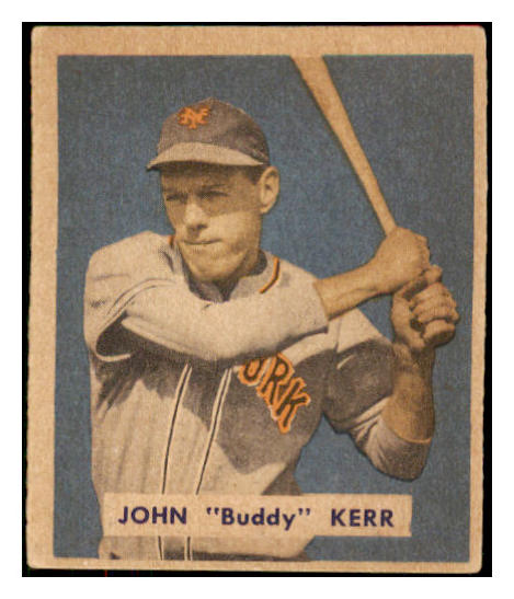 1949 Bowman Baseball #186 Buddy Kerr Giants VG-EX 487632