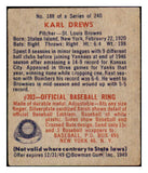 1949 Bowman Baseball #188 Karl Drews Browns EX 487636