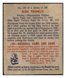 1949 Bowman Baseball #193 Ken Trinkle Phillies VG-EX 487646