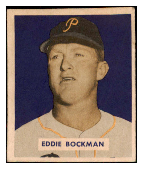 1949 Bowman Baseball #195 Eddie Bockman Pirates EX-MT 487649