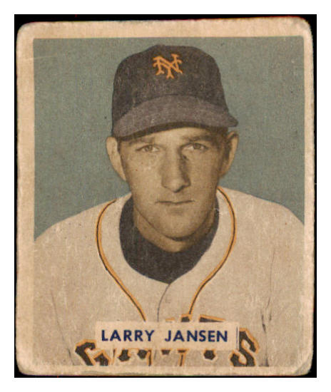 1949 Bowman Baseball #202 Larry Jansen Giants VG 487661
