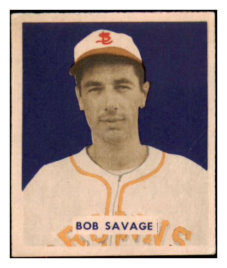 1949 Bowman Baseball #204 Bob Savage Browns VG-EX 487666