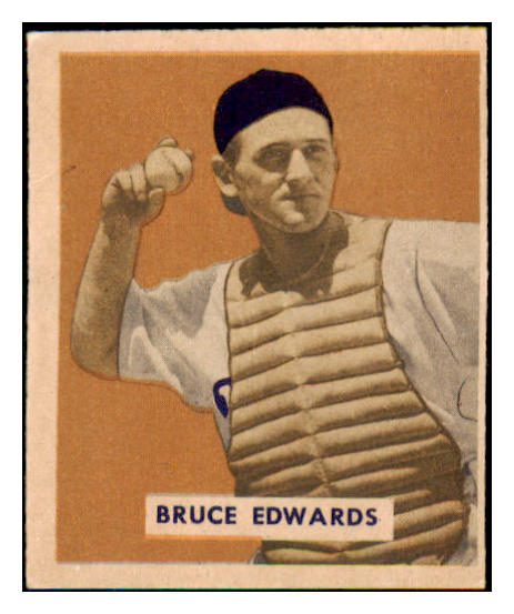 1949 Bowman Baseball #206 Bruce Edwards Dodgers VG-EX 487670