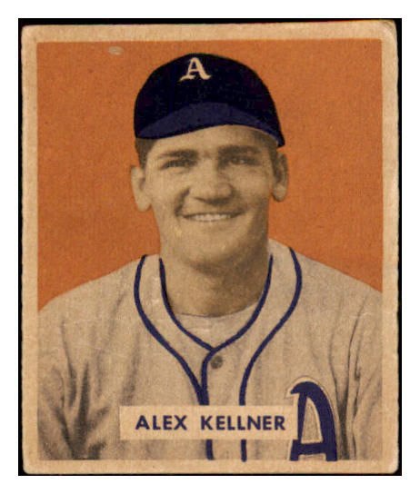 1949 Bowman Baseball #222 Alex Kellner A's VG-EX 487698