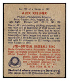 1949 Bowman Baseball #222 Alex Kellner A's VG-EX 487698