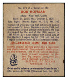 1949 Bowman Baseball #223 Bobby Hofman Giants VG-EX 487701
