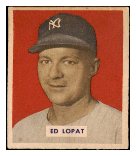 1949 Bowman Baseball #229 Eddie Lopat Yankees EX+/EX-MT 487709