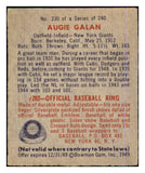 1949 Bowman Baseball #230 Augie Galan Giants EX+/EX-MT 487711