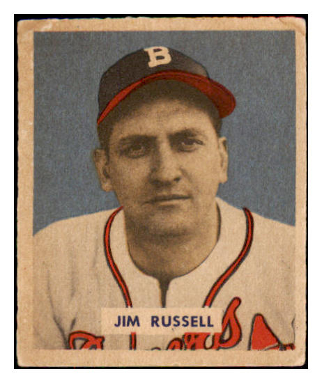 1949 Bowman Baseball #235 Jim Russell Braves VG-EX 487718
