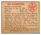 1950 Bowman Baseball #062 Ted Kluszewski Reds EX 487733