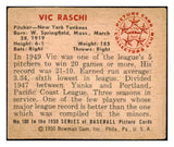1950 Bowman Baseball #100 Vic Raschi Yankees EX 487736