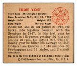 1950 Bowman Baseball #162 Eddie Yost Senators EX 487741