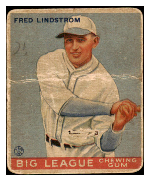 1933 Goudey #133 Fred Lindstrom Pirates PR-FR 487795