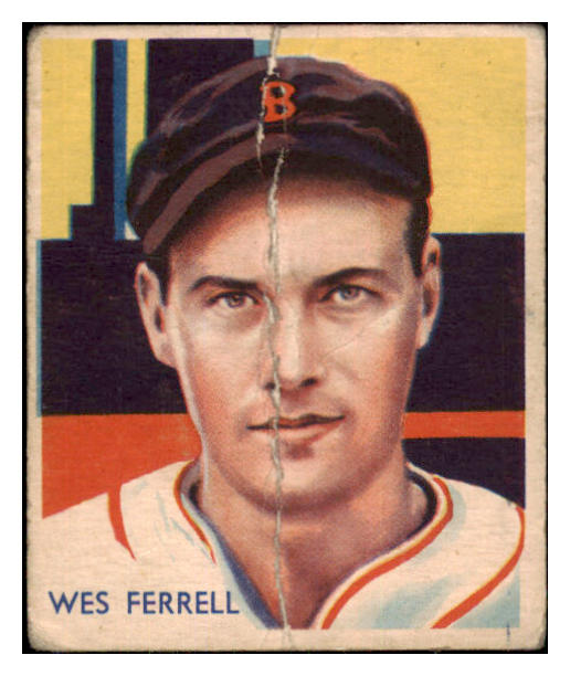 1934-36 Diamond Stars #094 Wes Ferrell Red Sox FR-GD 487818