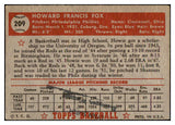 1952 Topps Baseball #209 Howie Fox Phillies Good 487871