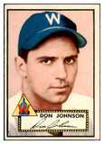 1952 Topps Baseball #190 Don Johnson Senators EX-MT 487875