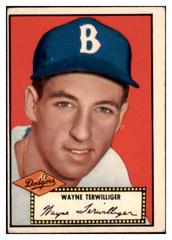 1952 Topps Baseball #007 Wayne Terwilliger Dodgers VG-EX Black 487899
