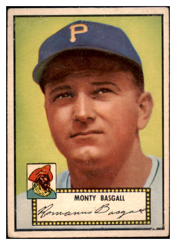 1952 Topps Baseball #012 Monty Basgall Pirates VG Red 487907