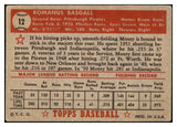 1952 Topps Baseball #012 Monty Basgall Pirates VG Red 487907