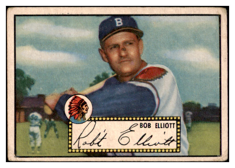 1952 Topps Baseball #014 Bob Elliott Braves VG Black 487911