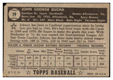 1952 Topps Baseball #019 Johnny Bucha Cardinals FR-GD Black 487920