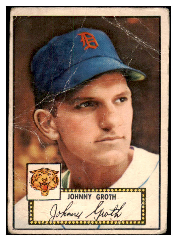 1952 Topps Baseball #025 Johnny Groth Tigers PR-FR Red 487927