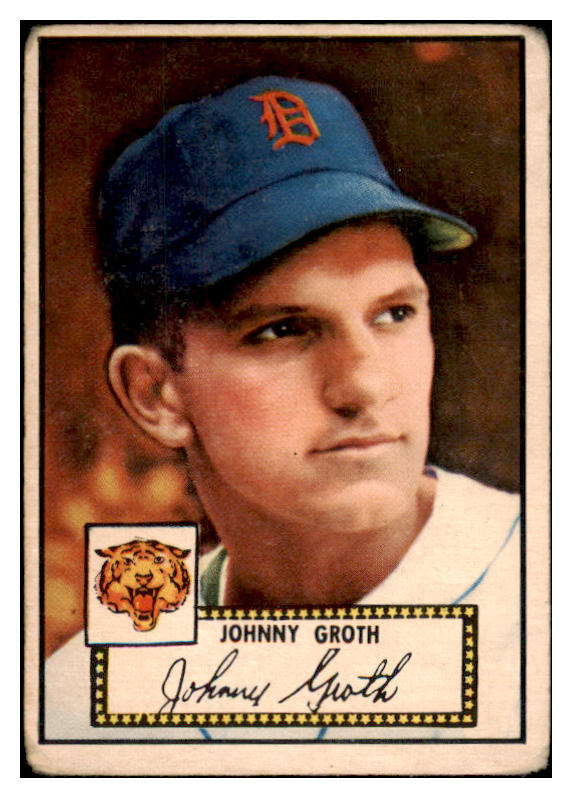 1952 Topps Baseball #025 Johnny Groth Tigers FR-GD Red 487928