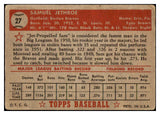 1952 Topps Baseball #027 Sam Jethroe Braves VG Red 487932