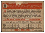 1952 Topps Baseball #028 Jerry Priddy Tigers PR-FR Red 487935
