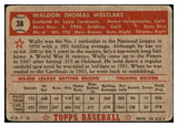 1952 Topps Baseball #038 Wally Westlake Cardinals PR-FR Red 487950