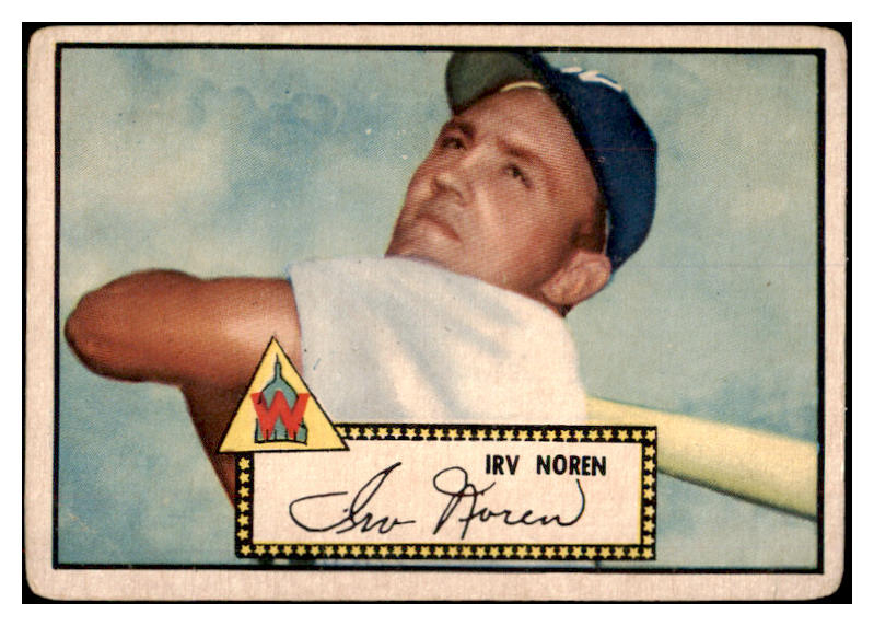 1952 Topps Baseball #040 Irv Noren Senators VG Black 487956