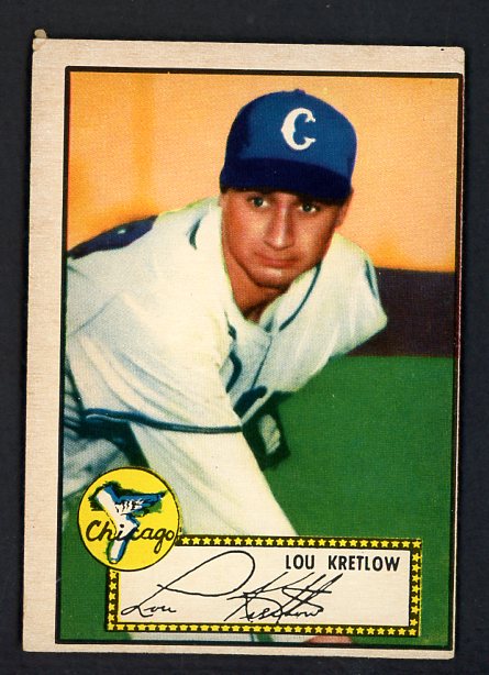 1952 Topps Baseball #042 Lou Kretlow White Sox VG-EX Red 487966