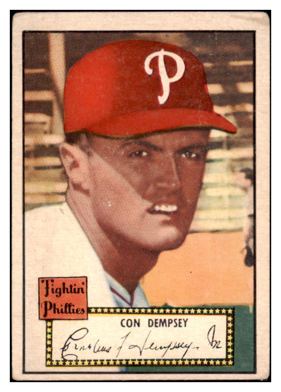 1952 Topps Baseball #044 Con Dempsey Phillies VG Black 487971
