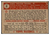 1952 Topps Baseball #051 Jim Russell Dodgers FR-GD Red 487980