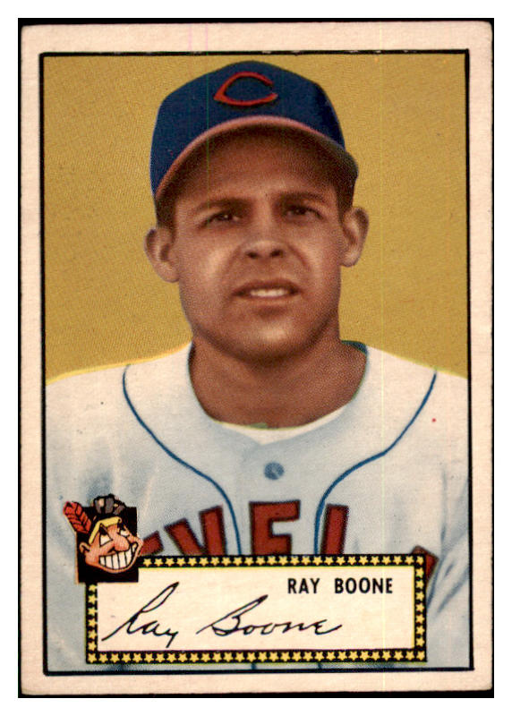 1952 Topps Baseball #055 Ray Boone Indians VG-EX Black 487992