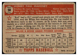 1952 Topps Baseball #058 Bob Mahoney Browns PR-FR Red 487997