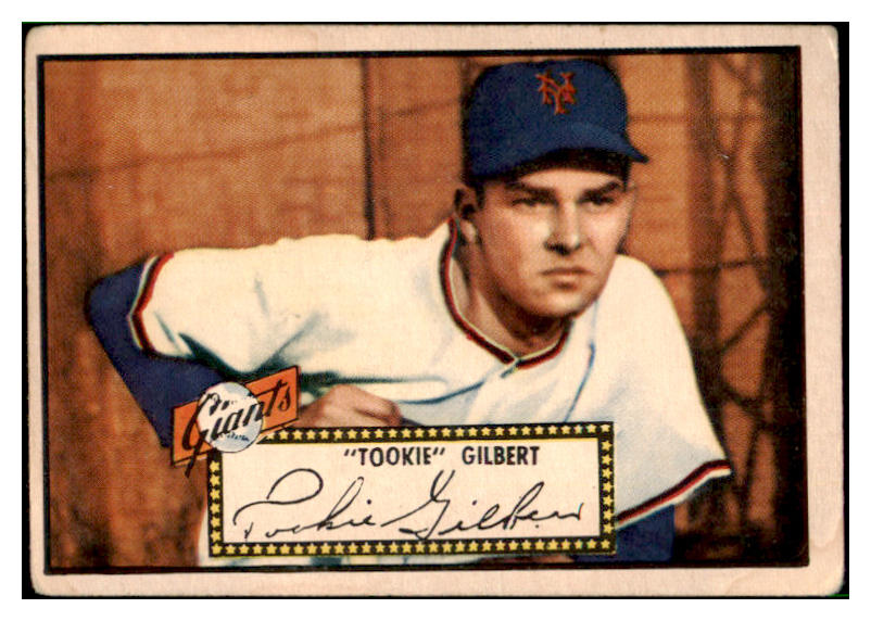 1952 Topps Baseball #061 Tookie Gilbert Giants GD-VG Red 488004