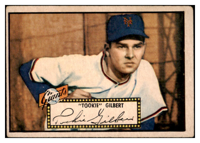 1952 Topps Baseball #061 Tookie Gilbert Giants VG-EX Red 488005