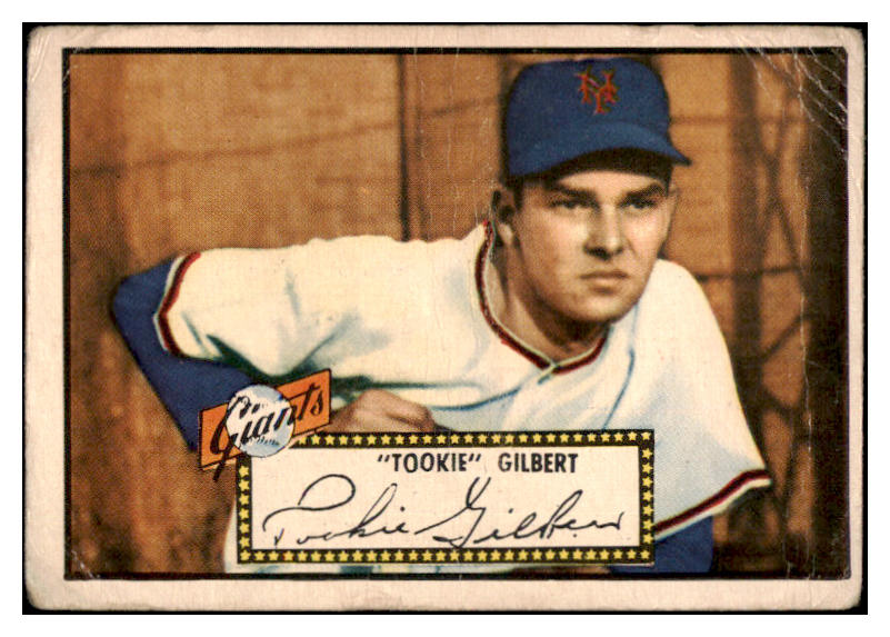 1952 Topps Baseball #061 Tookie Gilbert Giants FR-GD Red 488006