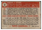 1952 Topps Baseball #061 Tookie Gilbert Giants FR-GD Red 488006