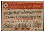 1952 Topps Baseball #063 Howie Pollet Pirates VG Red 488008