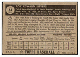 1952 Topps Baseball #064 Roy Sievers Browns VG Black 488012